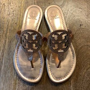 Tory Burch Miller Sandals Rose Gold